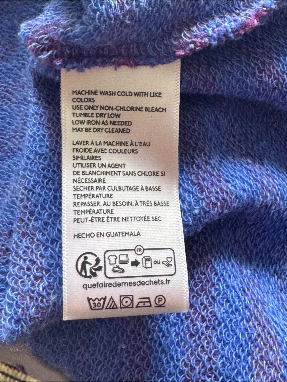 Free People Striped Oversized Crewneck Sweatshirt - Purple & Pink - Picture 9 of 10